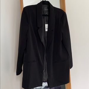 Dynamite Black Open Front Blazer